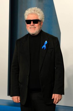 Pedro Almodovar, 27 Mart 2022 'de Wallis Annenberg Sahne Sanatları Merkezi' ndeki Vanity Fair Oscar Partisi 'nde.