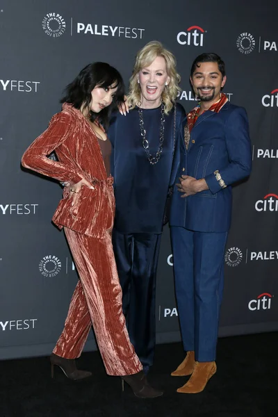 Los Angeles Apr Poppy Liu Jean Smart Mark Indelicato Paleyfest — стокове фото