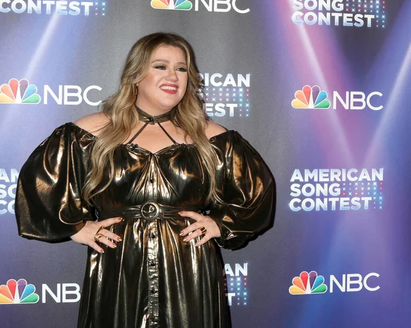 Los Angeles Apr Kelly Clarkson American Song Contest Week Red — Stock Photo, Image