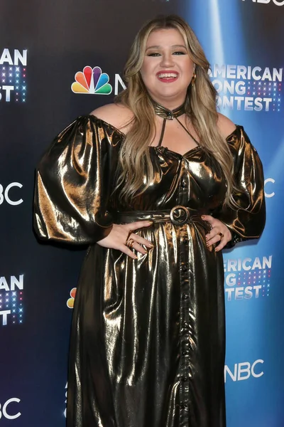 Los Angeles Apr Kelly Clarkson American Song Contest Week Red — Stock Photo, Image