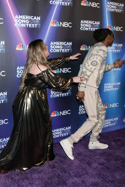 Los Angeles Kwiecień Kelly Clarkson Snoop Dogg Podczas Tygodnia Konkursu — Zdjęcie stockowe