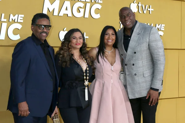 Richard Lawson Tina Knoles Lawdon Cookie Johnson Magic Johnson Nisan — Stok fotoğraf