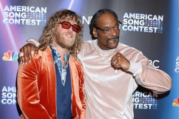 Los Angeles Kwiecień Allen Stone Snoop Dogg Konkursie Piosenki Amerykańskiej — Zdjęcie stockowe