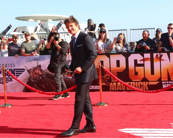 Los Angeles Május Tom Cruise Top Gun Maverick Világpremier Uss — Stock Fotó