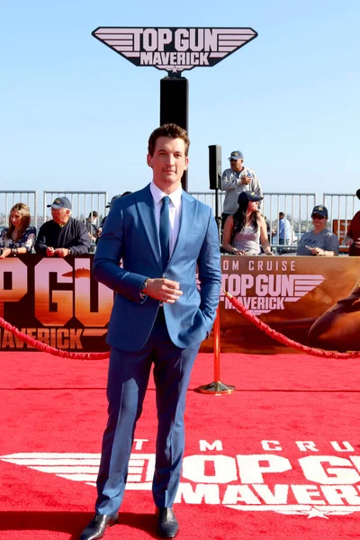 Los Ángeles Mayo Miles Teller Estreno Mundial Top Gun Maverick — Foto de Stock