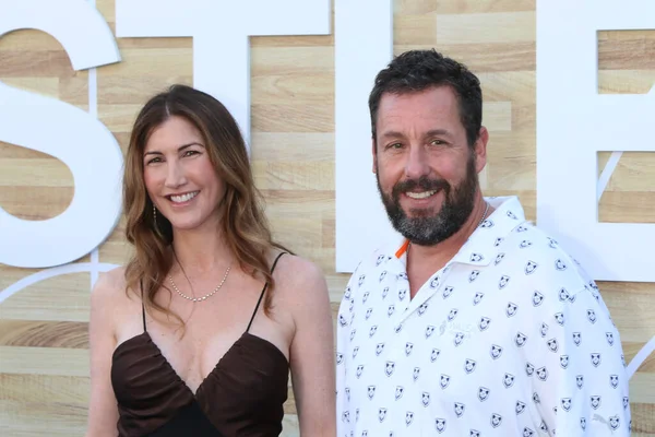 Los Ángeles Jun Jackie Sandler Adam Sandler Estreno Hustle Village —  Fotos de Stock