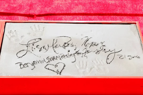 Los Angeles Jun Signature Handprints Lisa Marie Presley Handprint Ceremony — Stock Photo, Image