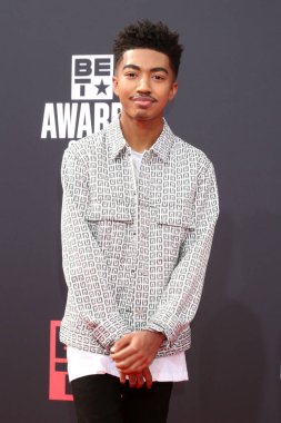 LOS ANGELES - 26 Haziran 2022 BET Ödülleri 'nde Miles Brown, Microsoft Theater' a 26 Haziran 2022 'de geldi.