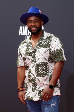 LOS ANGELES - 26 Haziran 2022 'de Jeremie Rivers Microsoft Theater 2022 BET Ödülleri' nde Los Angeles, CA