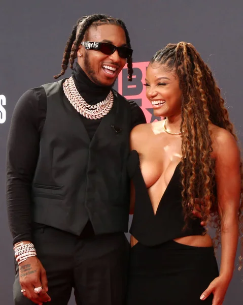 Los Angeles Jun Ddg Halle Bailey 2022 Bet Awards Microsoft — стокове фото