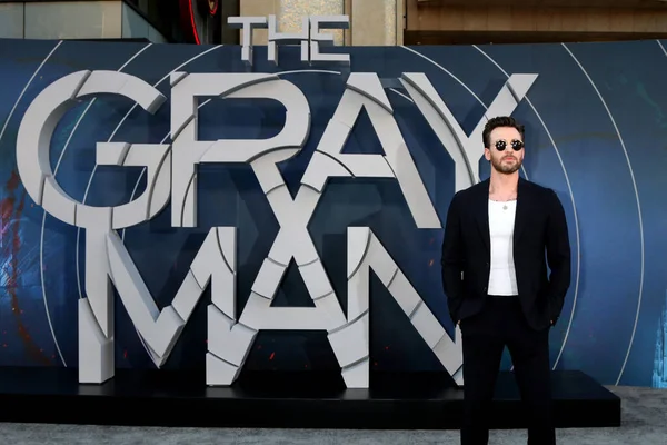 Los Angeles Července 2022 Chris Evans Gray Man Premiere Čínském — Stock fotografie