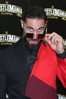 LOS ANGELES - AUG 11: Seth Freakin Rollins at the WrestleMania Launch Party at SoFi Stadium on August 11, 2022 in Los Angeles, CA 