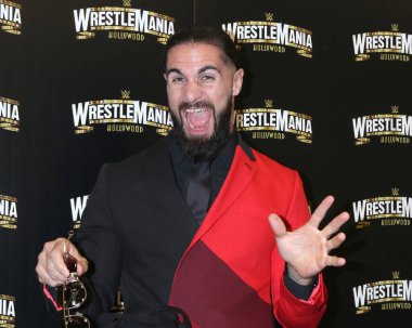 LOS ANGELES - AUG 11: Seth Freakin Rollins at the WrestleMania Launch Party at SoFi Stadium on August 11, 2022 in Los Angeles, CA 
