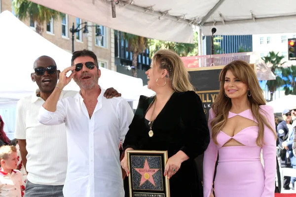 Los Angeles Sep Randy Jackson Simon Cowell Kelly Clarkson Paula — Stock fotografie