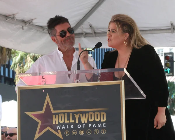 Los Angeles Syyskuu Simon Cowell Kelly Clarkson Kelly Clarkson Star — kuvapankkivalokuva