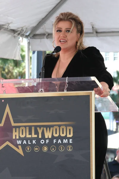 Los Ángeles Sep Kelly Clarkson Ceremonia Kelly Clarkson Star Paseo — Foto de Stock