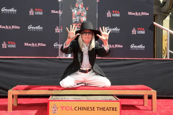 Los Angeles Aug Diane Keaton Tcl Chinese Theatre Hosts Handprint — Stock Photo, Image