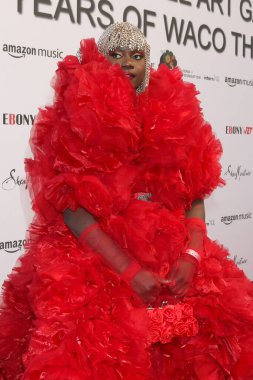 LOS ANGELES - 22 Ekim 2022 'de Santa Monica, CA' da 5. Geleneksel Giyilebilir Sanat Galasında Caroline Wanga