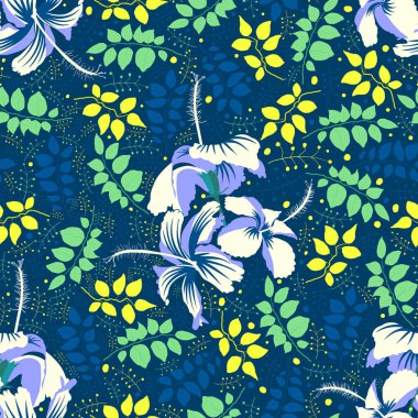 Botanik, renkli amberçiçeği çiçeği desenli grafik desen çiziyor. Duvar sanatı, çanta, duvar kaplaması, iç mekan, döşeme vs. oluştur