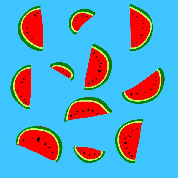 Smakelijke watermeloenen — Stockvector