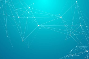 Noktalar ve doğrular ile küresel ağ bağlantıları. Kablo çerçeve arka planı. Soyut bağlantı yapısı. Çokgen uzay arkaplanı, illüstrasyon