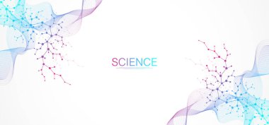 Soyut moleküllerin yapı arka planı. Bilimsel ya da tıbbi konsept. Moleküler yapılar veya kimyasal mühendislik vektör çizimi.