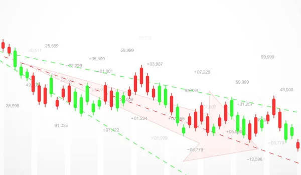 Gráfico Negocio Mundial Gráfico Bursátil Gráfico Comercio Divisas Concepto Gráfico — Archivo Imágenes Vectoriales