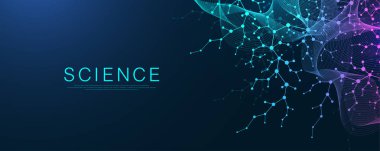 Soyut moleküllerin yapı arka planı. Bilimsel ya da tıbbi konsept. Moleküler yapılar veya kimyasal mühendislik vektör çizimi.