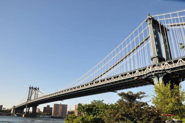 The Manhattan bridge taken from Brooklyn