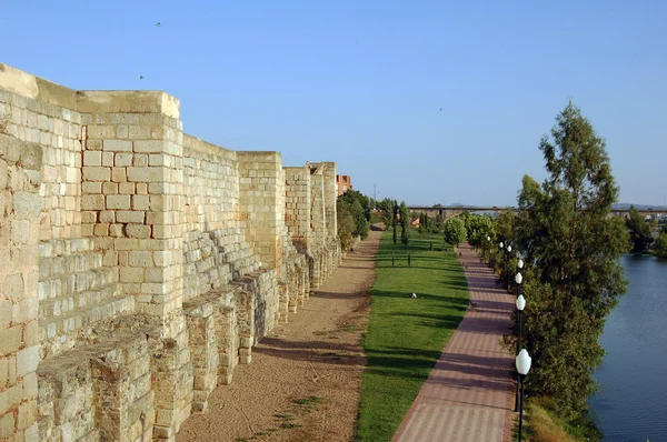 Walls of the Alcazaba of Merida — Stock Photo, Image