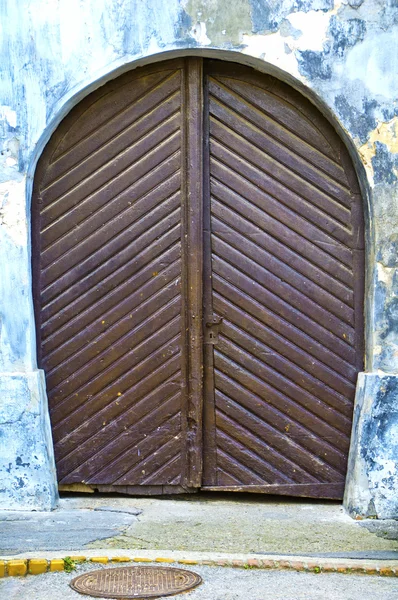 Vieille porte brune — Photo