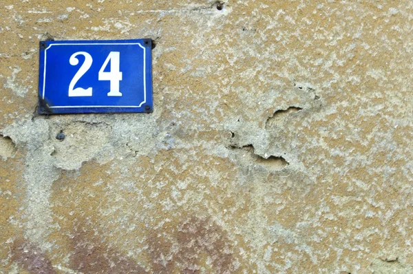 Hintergrund Nummer 24 in der alten Mauer — Stockfoto