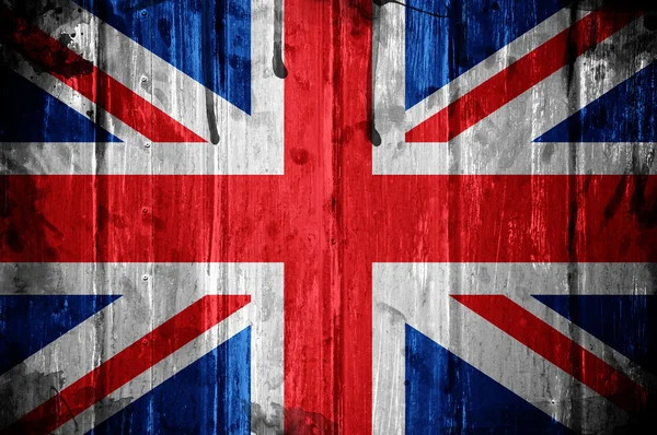 Regno Unito bandiera con grunge texture — Foto Stock