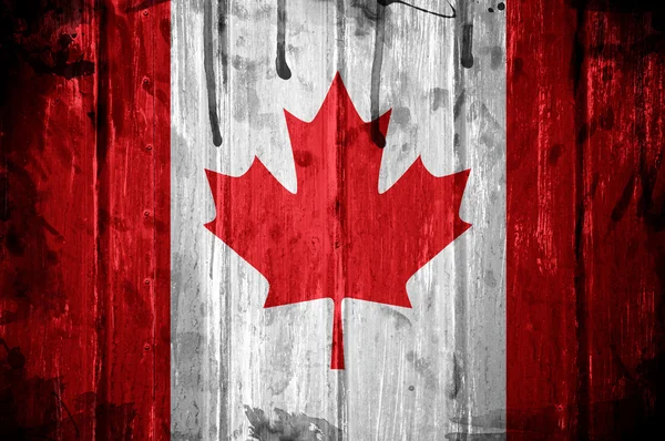 Kanadensisk flagga med grunge konsistens Stockbild
