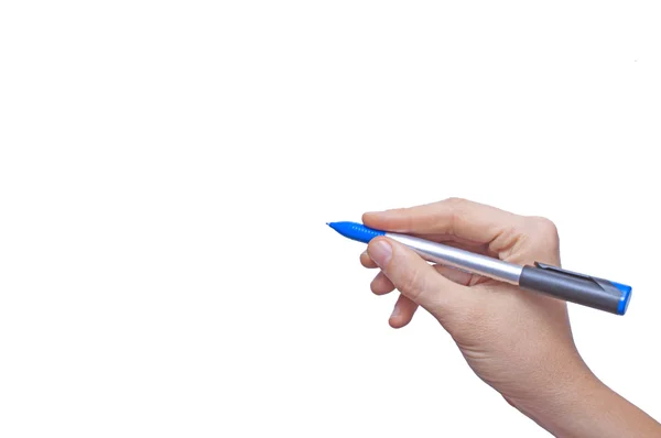 Hand mit Stift — Stockfoto