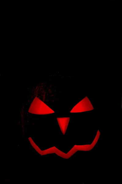 Scary face of halloween pumpkin — Stock Photo, Image