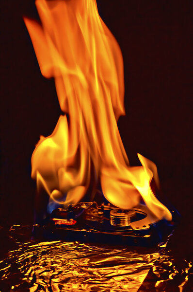 Hard disk drive burning
