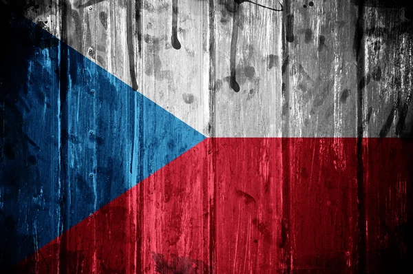 Tsjechië grunge vlag — Stockfoto