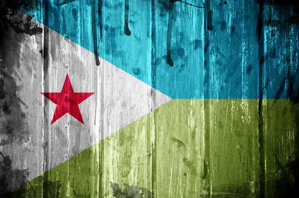 Djibouti grunge flag — Stock Photo, Image