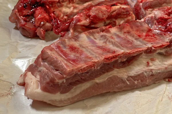 Carne fresca de cerdo cruda . — Foto de Stock