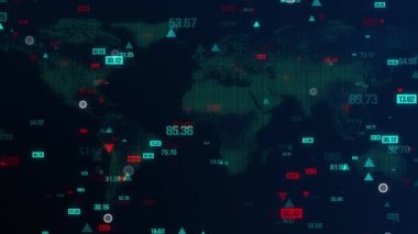 Küresel kar veya zarar gösteren dünya istatistikleri. Analitik finans hareket arkaplanı