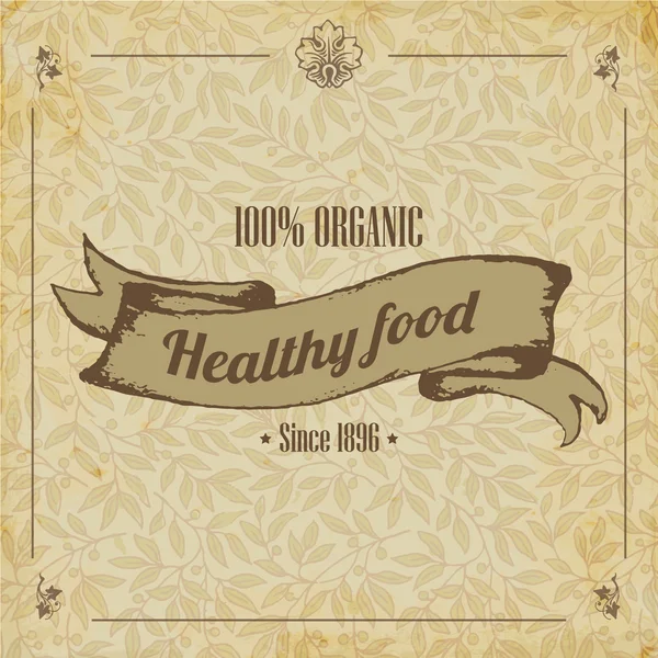 organik doğal ürünler için vintage el ilanı tasarımı