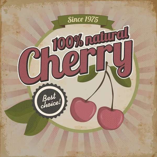 cherry ile Vintage poster veya broşür tasarım