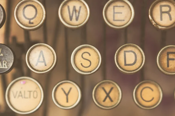 Close up photo of antique typewriter keys — Stock Photo, Image