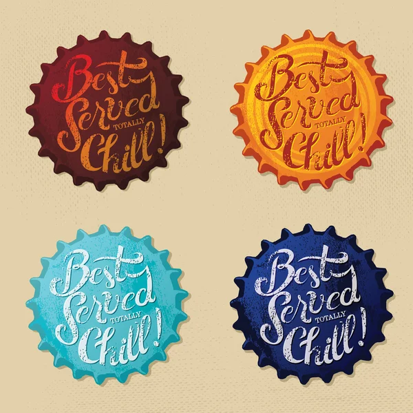 Retro şişe kapağı tasarımı - vintage Şişe kapakları