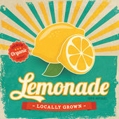 színes vintage limonádé címke poszter vektoros illusztráció