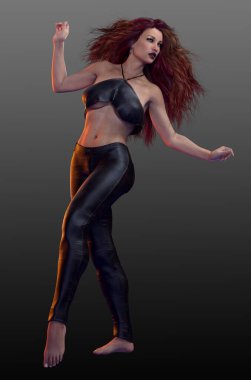 Fantezi Dansçısı veya Siyah Deri ve Çıplak Ayaklı Büyücü