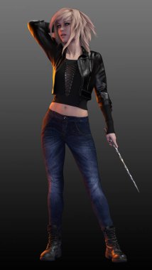 Şehir Fantezi Akademisi Sarı Saçlı Öğrenci Büyücüsü