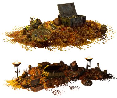 Fantasy Pirate Treasure Pile or Dragon Hoard clipart