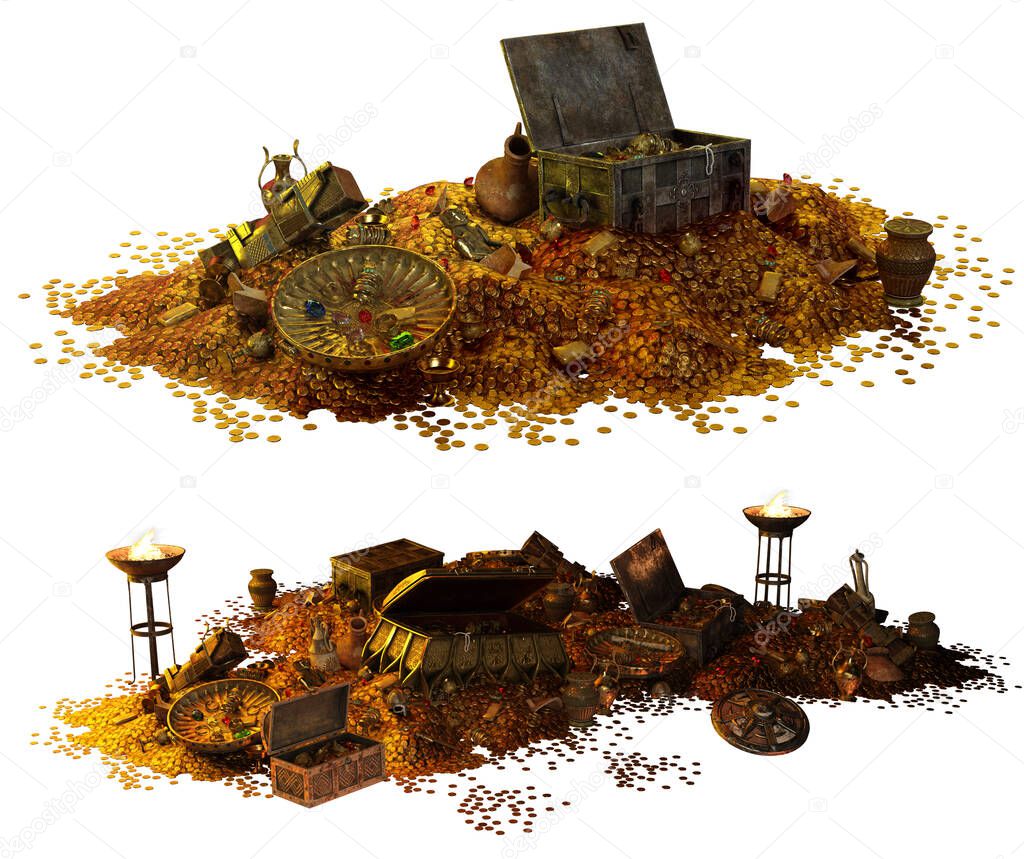 Fantasy Pirate Treasure Pile or Dragon Hoard